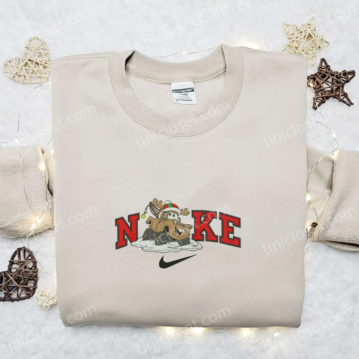 tow-mater-reindeer-xmas-x-nike-embroidered-sweatshirt-pixar-cars-disney-plus-embroidered-shirt-best-gift-ideas-for-all-occasions-jynjo.webp