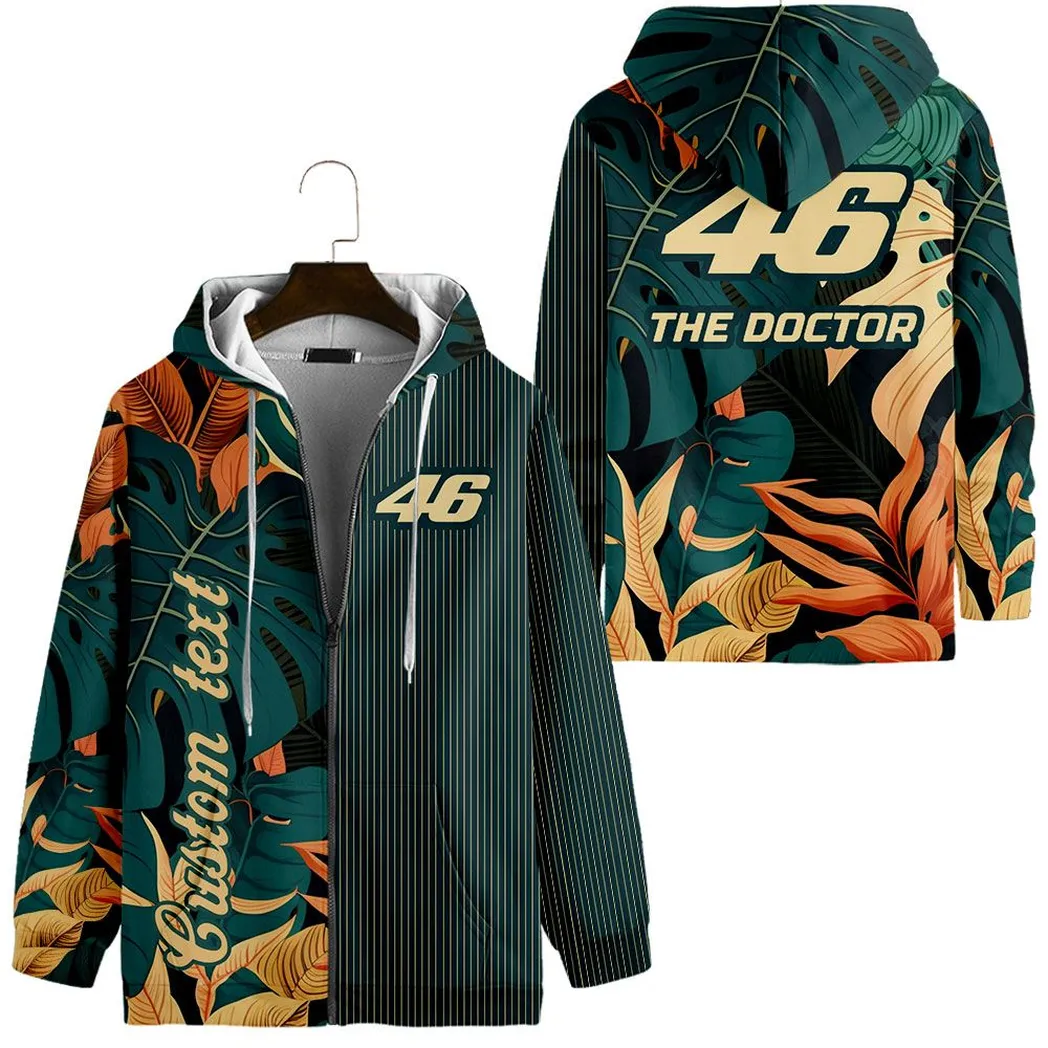 Valentino Rossi 46 Vintage Zip Hoodie Custom All Over Print CAR434041725332