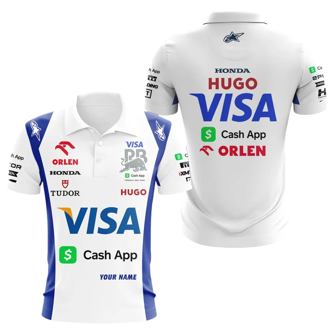 Visa Cash App RB Polo Shirt, All Over Print Polo Shirt Visa Cash App RB CAR41304142508