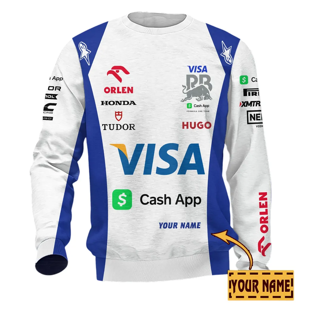 Visa Cash App RB Sweatshirt, All Over Print Sweatshirt Visa Cash App RB CAR41304142508