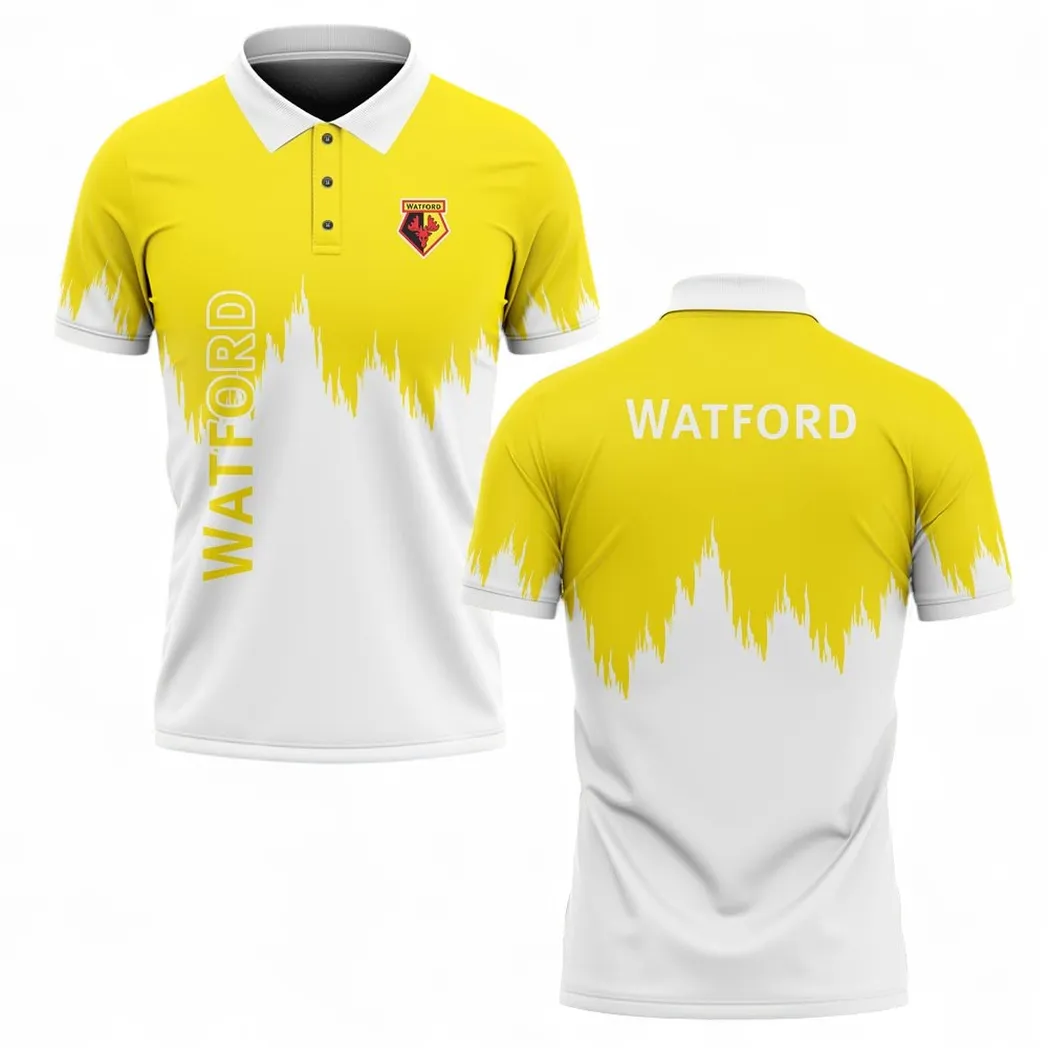 Watford Polo Shirt, All Over Print Polo Shirt Watford EPL2004232531