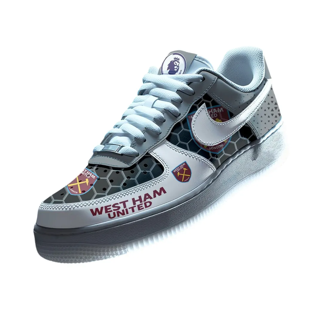 West Ham United EPL Air Low-Top Sneakers SPO2020015, Gift For Fan West Ham United - Gray