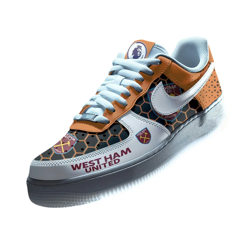 West Ham United EPL Air Low-Top Sneakers SPO2020015, Gift For Fan West Ham United - Orange