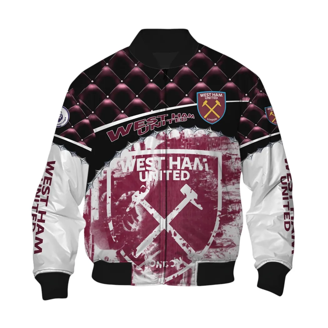 West Ham United EPL Bomber Jacket SPO1319011-6, Gift For Fan West Ham United-Bomber Jacket