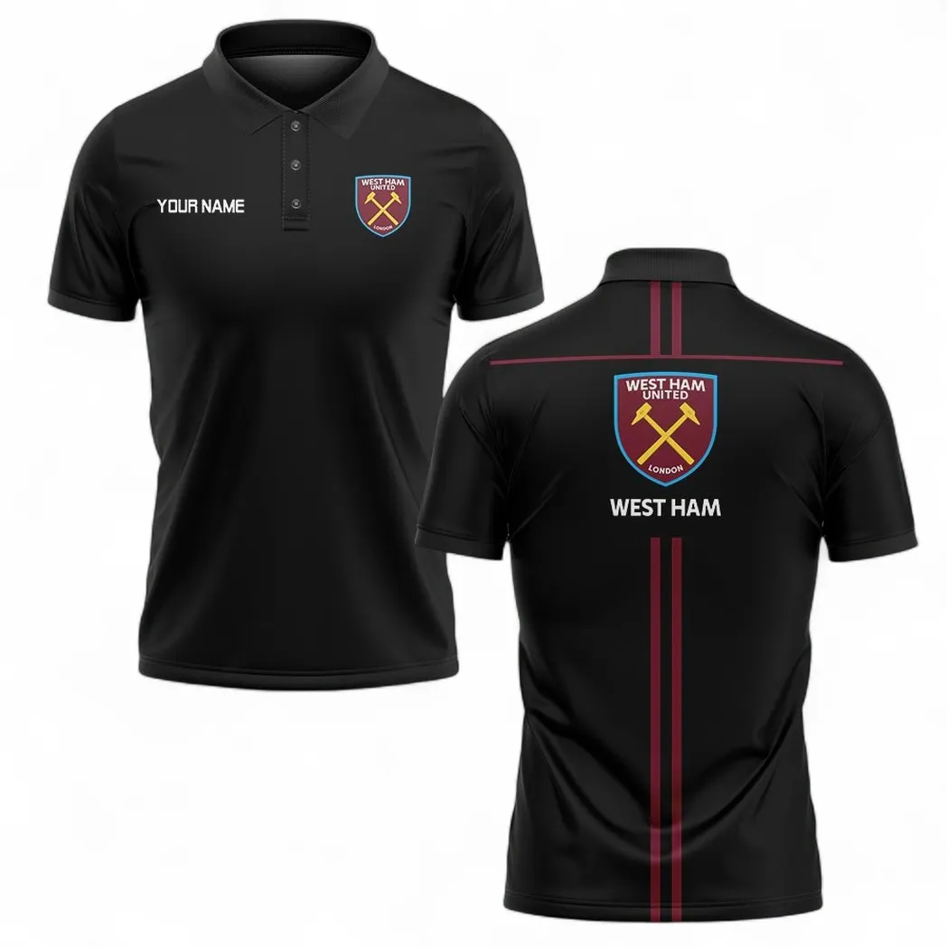 West Ham United Polo Shirt, All Over Print Polo Shirt West Ham United EPL1304222542