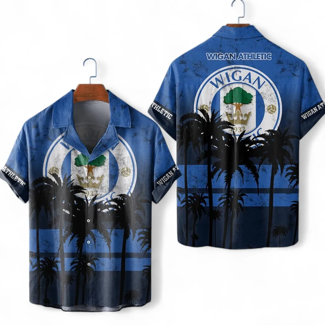 Wigan Athletic Hawaiian Shirt For Men, All Over Print Hawaiian Shirt Wigan Athletic EPL1004222523