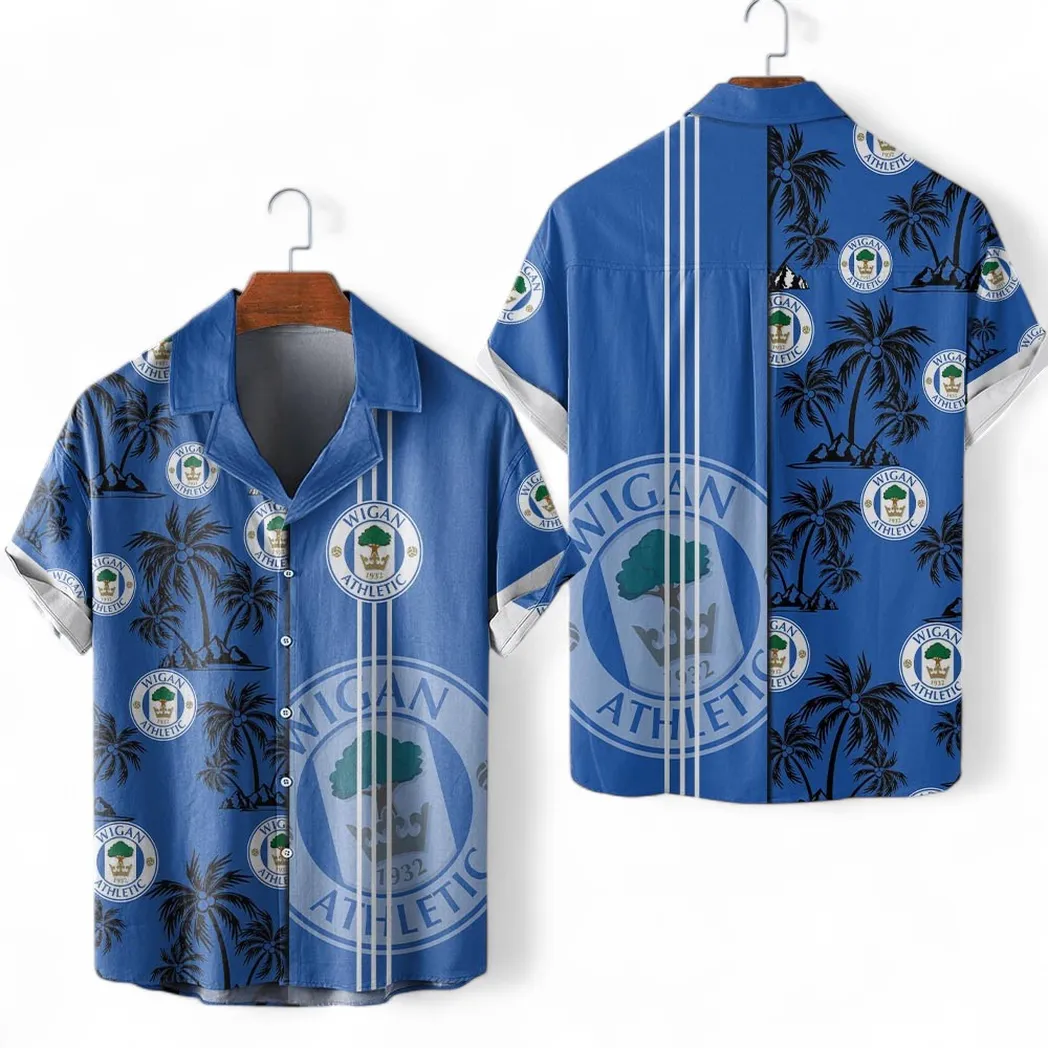 Wigan Athletic Hawaiian Shirt For Men, All Over Print Hawaiian Shirt Wigan Athletic EPL1804232535