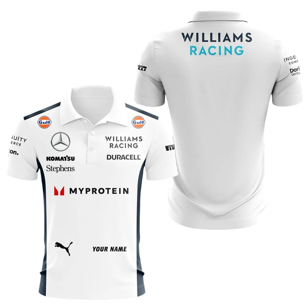Williams Racing Polo Shirt, All Over Print Polo Shirt Williams Racing CAR41304142509