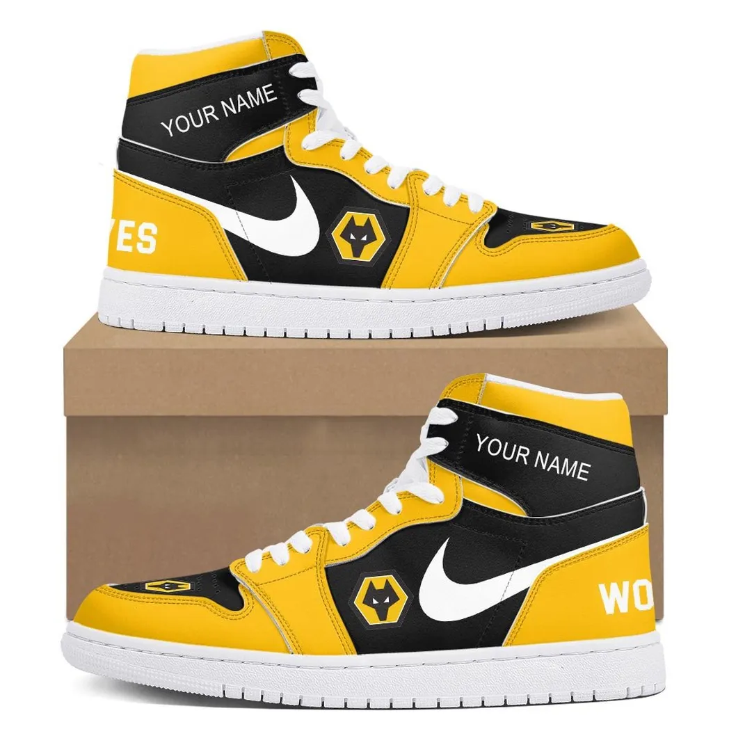 Wolverhampton Air Jordan 1 High Sneakers, Nike Sneakers For Wolverhampton Fans EPL16042525693