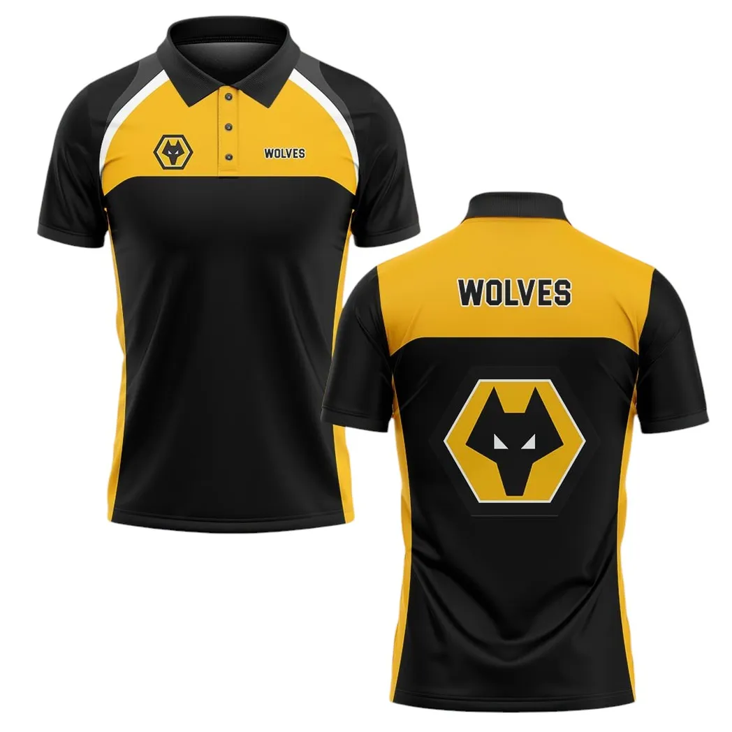 Wolverhampton Polo Shirt Classic Style Black EPL22042525479