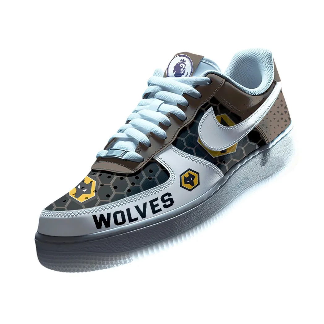 Wolverhampton Wanderers EPL Air Low-Top Sneakers SPO2020019, Gift For Fan Wolverhampton Wanderers - Brown
