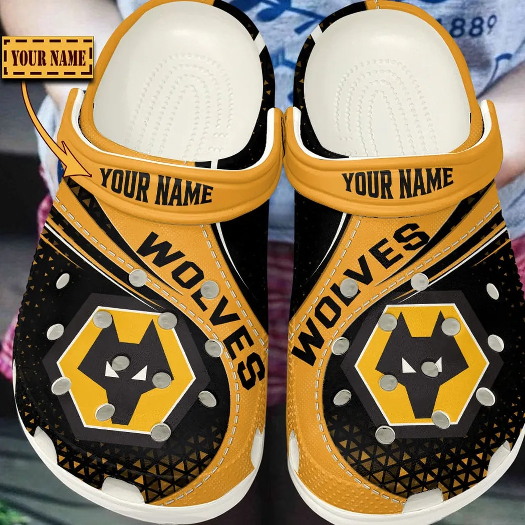 Wolverhampton Wanderers EPL Crocs SPO2120018, Gift For Fan Wolverhampton Wanderers - White