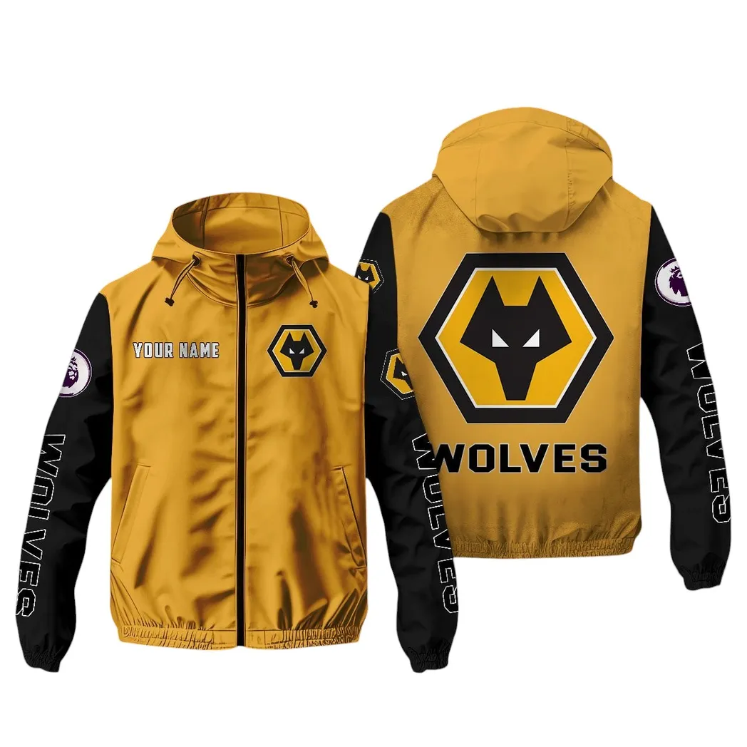 Wolverhampton Wanderers EPL Windbreaker Jacket SPO0519020, Gift For Fan Wolverhampton Wanderers