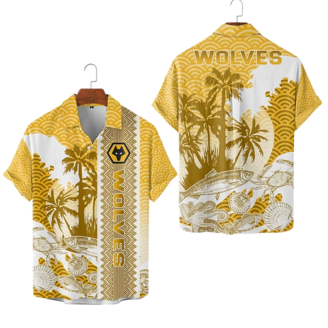 Wolverhampton Wanderers F.C Hawaiian Shirt For Men, All Over Print Hawaiian Shirt Wolverhampton Wanderers F.C EPL0104212510