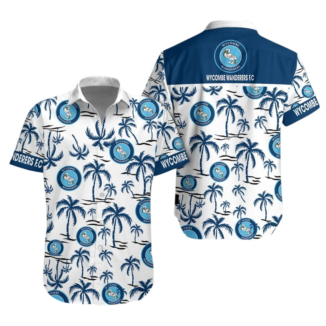 Wycombe Wanderers Hawaiian Shirt For Men, All Over Print Hawaiian Shirt Wycombe Wanderers EPL1204212542