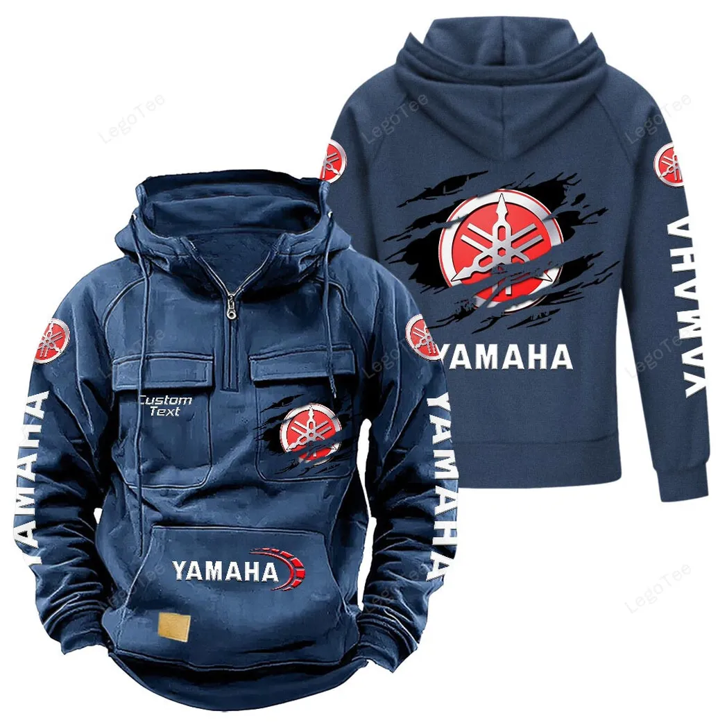 Yamaha Tactical Quarter Zip Hoodie, Gift For Yamaha Lovers, Gift For Him, Husband, Boyfriend - Dark Blue CAR122021425042-3