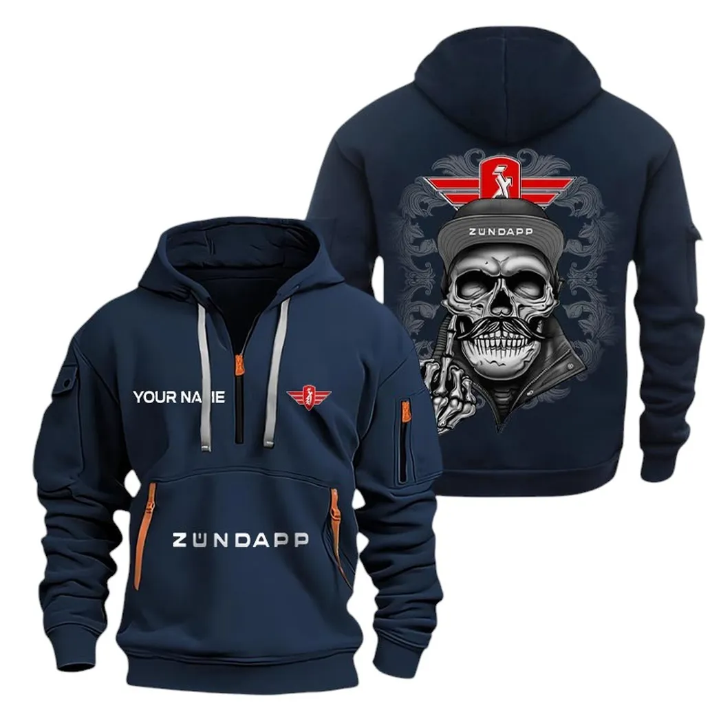 Zundapp Half Zip Hoodie For Men, Gift For Zundapp Fan CAR166022625193 - Navy