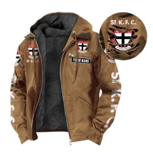 St Kilda Hooded And Flannel Hoodie, All Over Print Hoodie For St Kilda AFL105060925112 - Camel