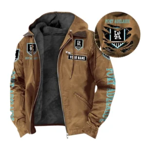 Port Adelaide Hooded And Flannel Hoodie, All Over Print Hoodie For Port Adelaide AFL105060925118 - Camel