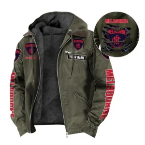 Melbourne Hooded And Flannel Hoodie, All Over Print Hoodie For Melbourne AFL105060925119 - Green