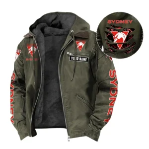 Sydney Swans Hooded And Flannel Hoodie, All Over Print Hoodie For Sydney Swans AFL105060925120 - Green