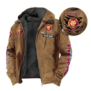 Brisbane Lions Hooded And Flannel Hoodie, All Over Print Hoodie For Brisbane Lions AFL105060925123 - Camel