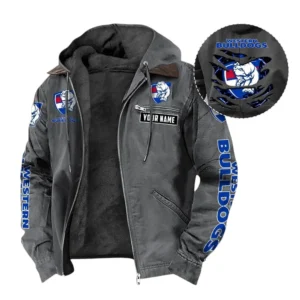 Western Bulldogs Hooded And Flannel Hoodie, All Over Print Hoodie For Western Bulldogs AFL105060925124 - Gray