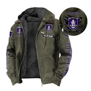 Fremantle Hooded And Flannel Hoodie, All Over Print Hoodie For Fremantle AFL105060925127 - Green