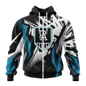 Port Adelaide  AFL Zipper Hoodie 3D Print, All Over Print Zipper Hoodie AFL1080613898