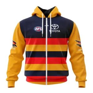 Adelaide Crows AFL Zipper Hoodie 3D Print, All Over Print Zipper Hoodie AFL1080613922
