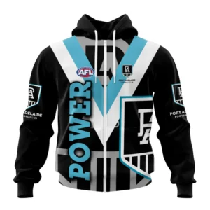 Port Adelaide AFL Zipper Hoodie 3D Print, All Over Print Zipper Hoodie AFL1080613929