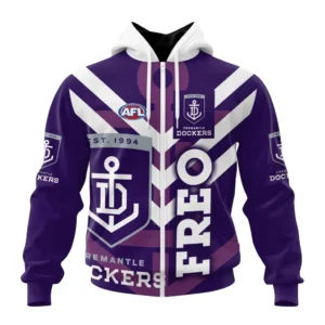Fremantle Dockers AFL Zipper Hoodie 3D Print, All Over Print Zipper Hoodie AFL1080613936