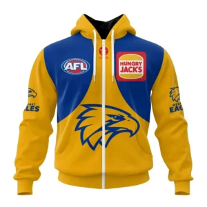 West Coast Eagles AFL Zipper Hoodie 3D Print, All Over Print Zipper Hoodie AFL1080613979