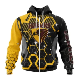 Hawthorn  AFL Zipper Hoodie 3D Print, All Over Print Zipper Hoodie AFL1080614012