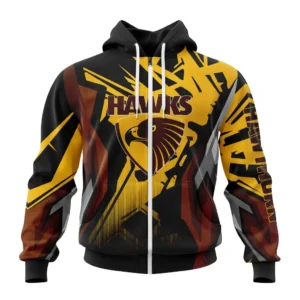 Hawthorn  AFL Zipper Hoodie 3D Print, All Over Print Zipper Hoodie AFL1080614028