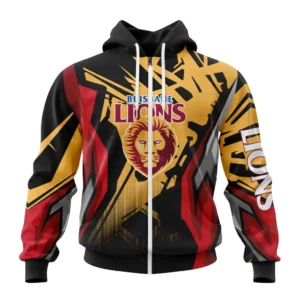 Brisbane Lions  AFL Zipper Hoodie 3D Print, All Over Print Zipper Hoodie AFL1080614036