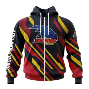 Adelaide Crows AFL Zipper Hoodie 3D Print, All Over Print Zipper Hoodie AFL1080614053