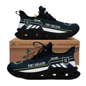 Port Adelaide Max Soul Shoes, All Over Print Max Soul Shoes Port Adelaide AFL1266232037 - Black