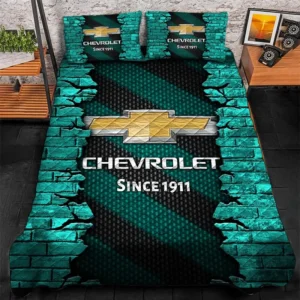Chevrolet Bedding Set, Gift For Chevrolet Lovers CAR156031325343 - Cyan