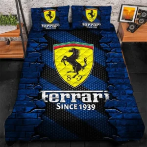 Ferrari Bedding Set, Gift For Ferrari Lovers CAR156031325395 - Blue