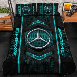 Mercedes AMG Bedding Set, Gift For Mercedes AMG Lovers, Gift For Him, Husband, Boyfriend CAR1790317002 - Cyan