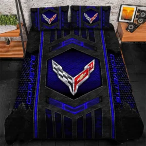 Chevrolet Corvette Bedding Set, Gift For Chevrolet Corvette Lovers, Gift For Him, Husband, Boyfriend CAR1790317011 - Blue