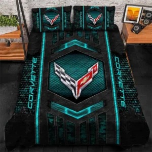 Chevrolet Corvette Bedding Set, Gift For Chevrolet Corvette Lovers, Gift For Him, Husband, Boyfriend CAR1790317011 - Cyan
