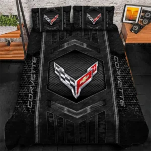 Chevrolet Corvette Bedding Set, Gift For Chevrolet Corvette Lovers, Gift For Him, Husband, Boyfriend CAR1790317011 - Grey