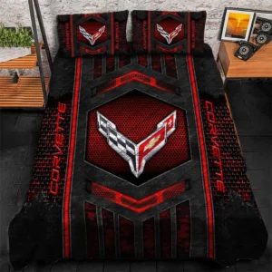 Chevrolet Corvette Bedding Set, Gift For Chevrolet Corvette Lovers, Gift For Him, Husband, Boyfriend CAR1790317011 - Red
