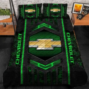 Chevrolet Bedding Set, Gift For Chevrolet Lovers, Gift For Him, Husband, Boyfriend CAR1790317012 - Green