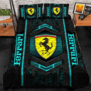 Ferrari Bedding Set, Gift For Ferrari Lovers, Gift For Him, Husband, Boyfriend CAR1790317020 - Cyan