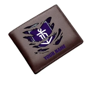 Fremantle Horizontal Leather Wallet, All Over Print Horizontal Leather Wallet  Fremantle DAFL1106202026 - Brown