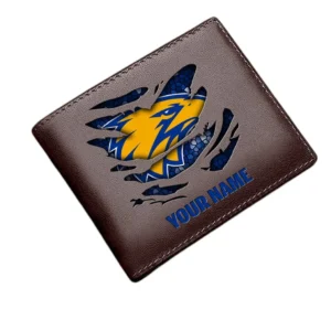West Coast Eagles Horizontal Leather Wallet, All Over Print Horizontal Leather Wallet  West Coast Eagles DAFL1106202030 - Brown