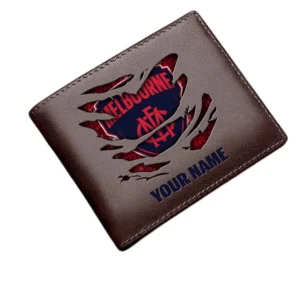 Melbourne Demons Horizontal Leather Wallet, All Over Print Horizontal Leather Wallet  Melbourne Demons DAFL1106202036 - Brown